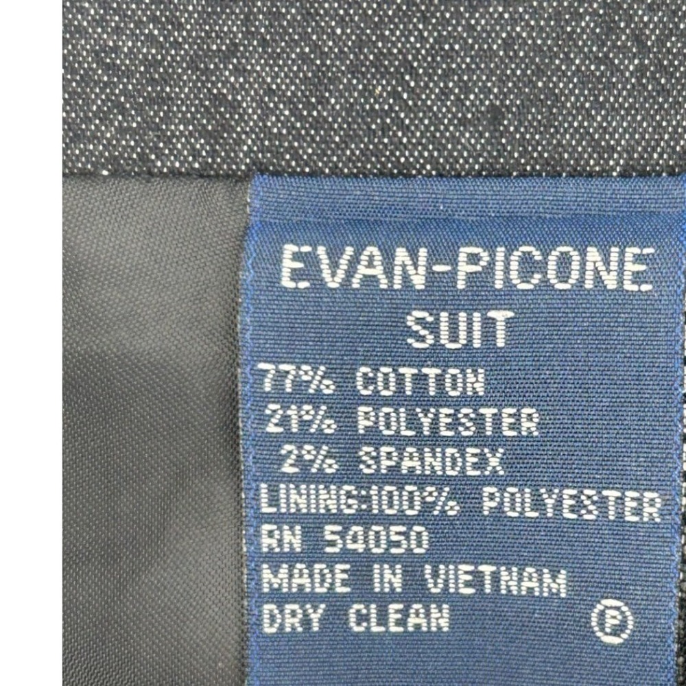 Evan-Picone Denim Look Pencil Skirt Career Office Midi Stretch Size 8 Minimalist - Picture 9 of 9